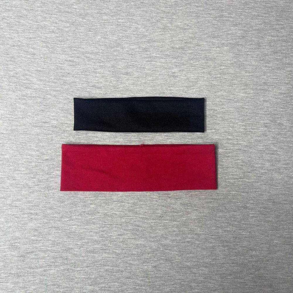 SHEIN Women’s Black & Red Fabric Hair Headband 2 PCS. Set